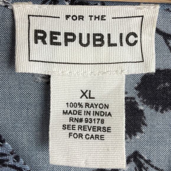 For The Republic Womens Floral Tunic Festival Boho Chic XL - Picture 6 of 9